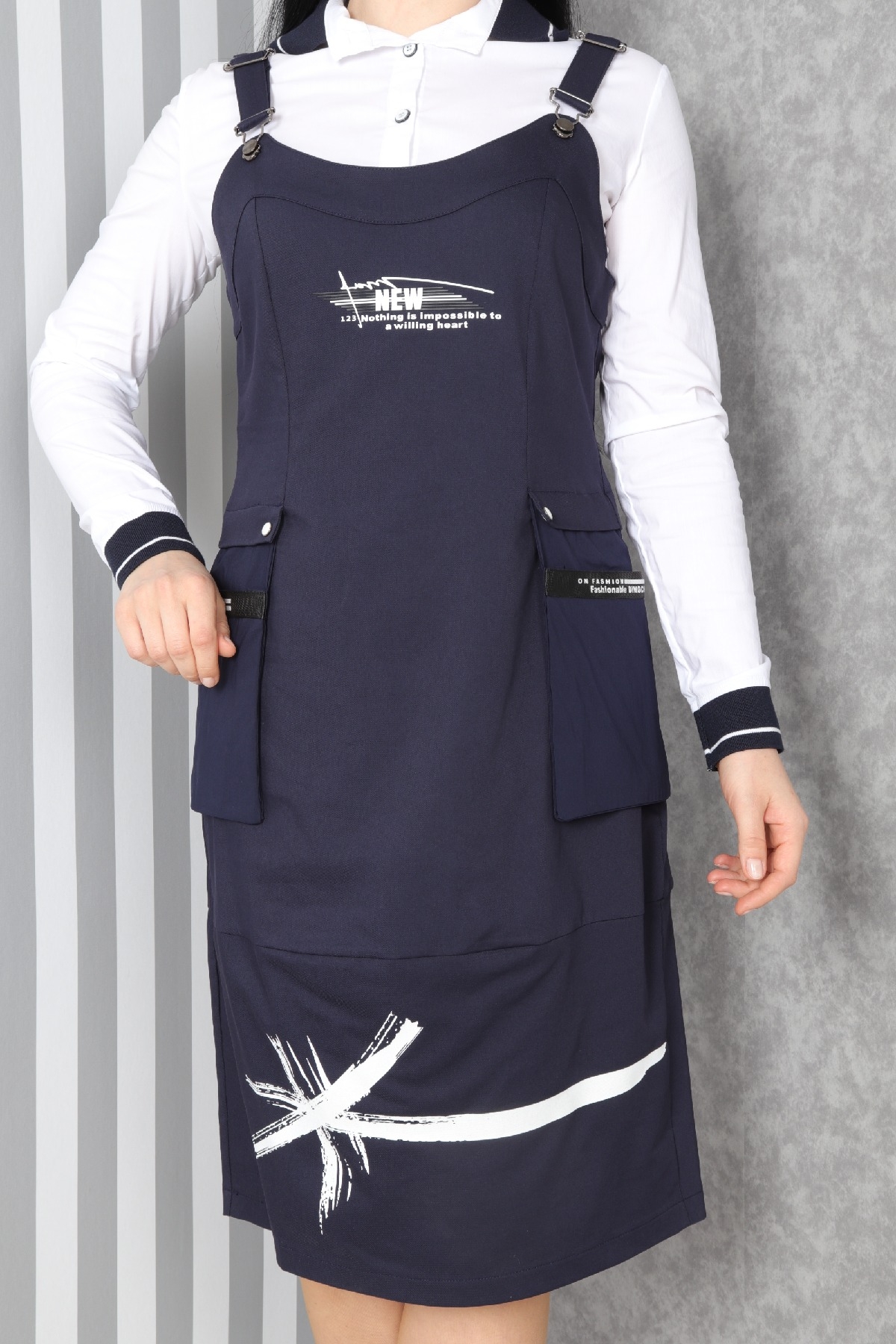 Casual Dresses-Dark Blue