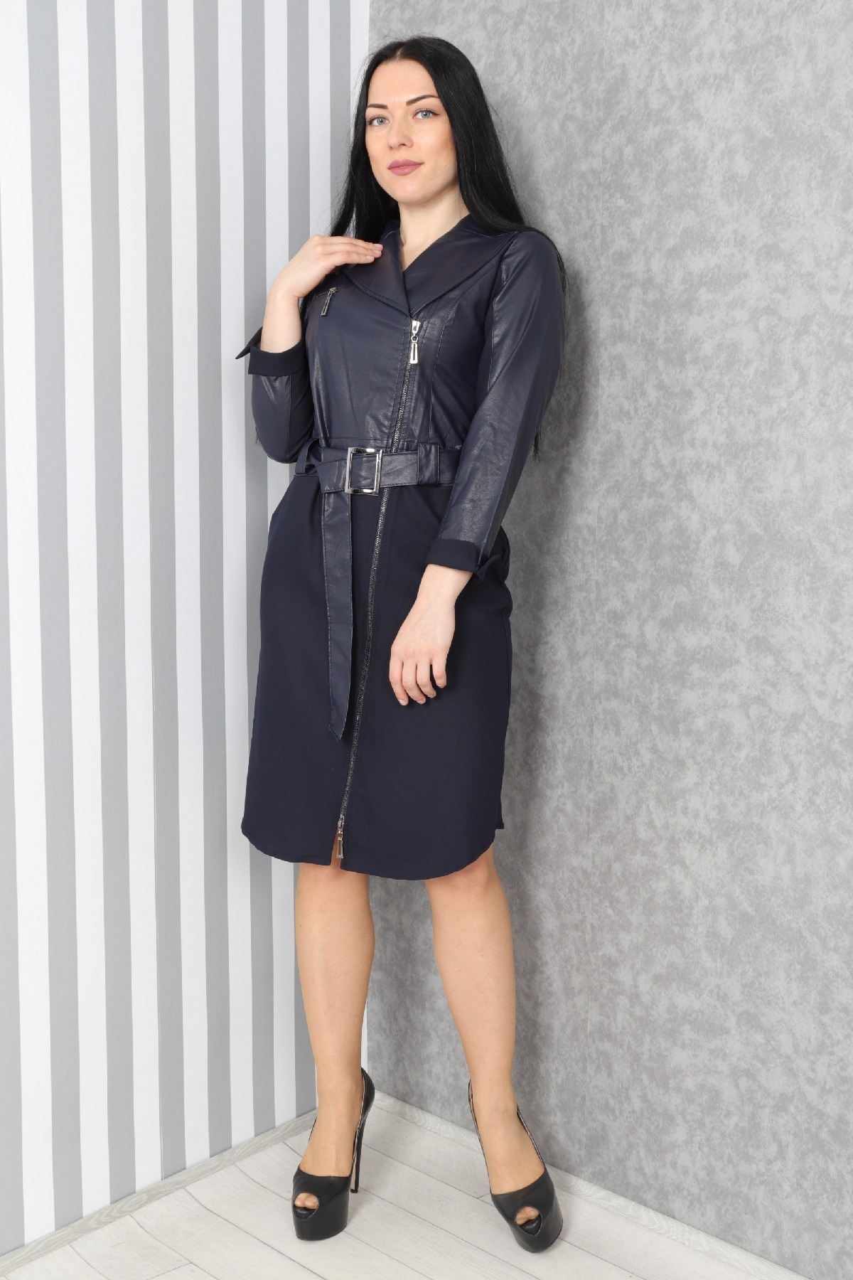 Casual Dresses-Dark Blue