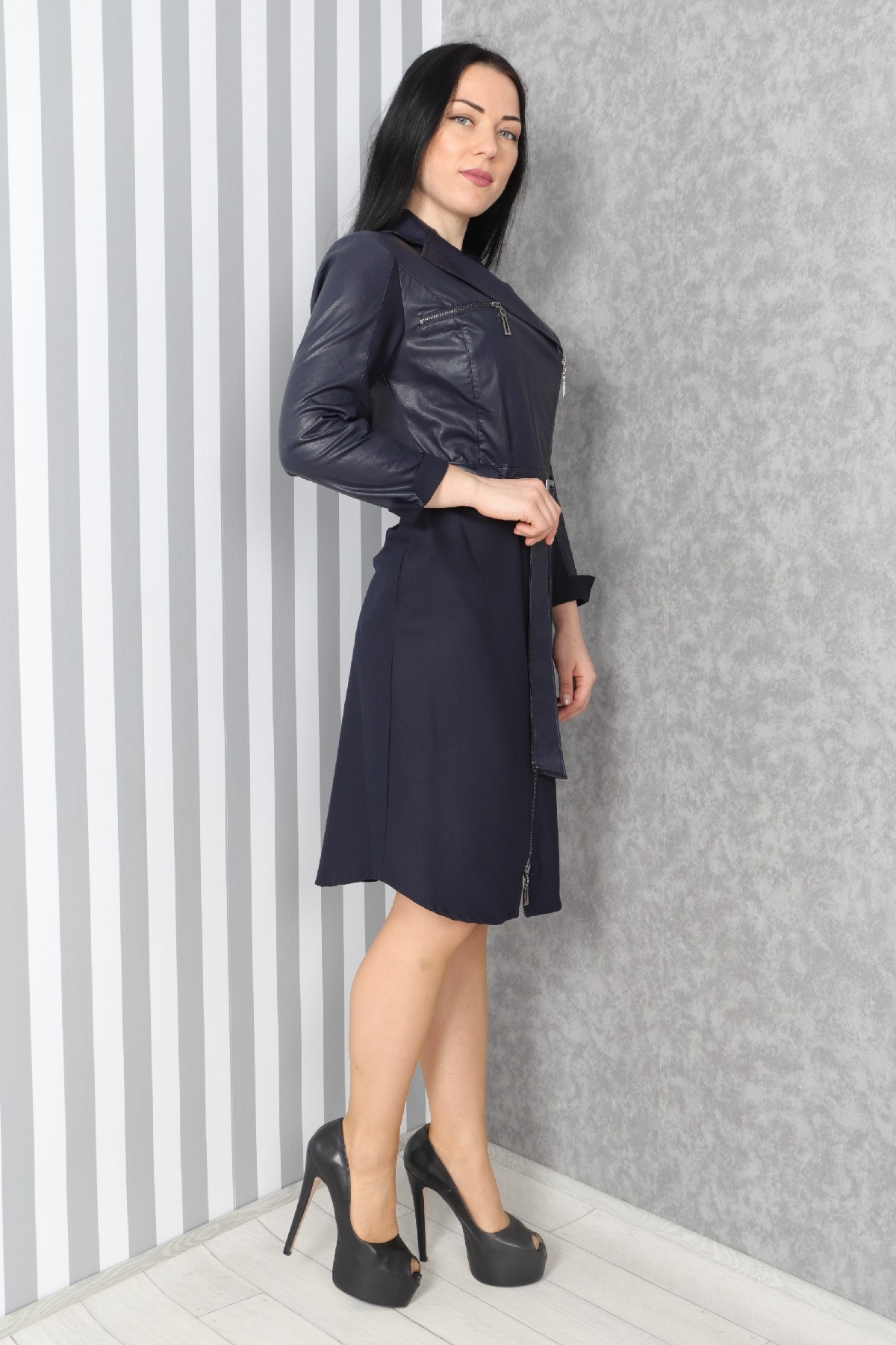 Casual Dresses-Dark Blue