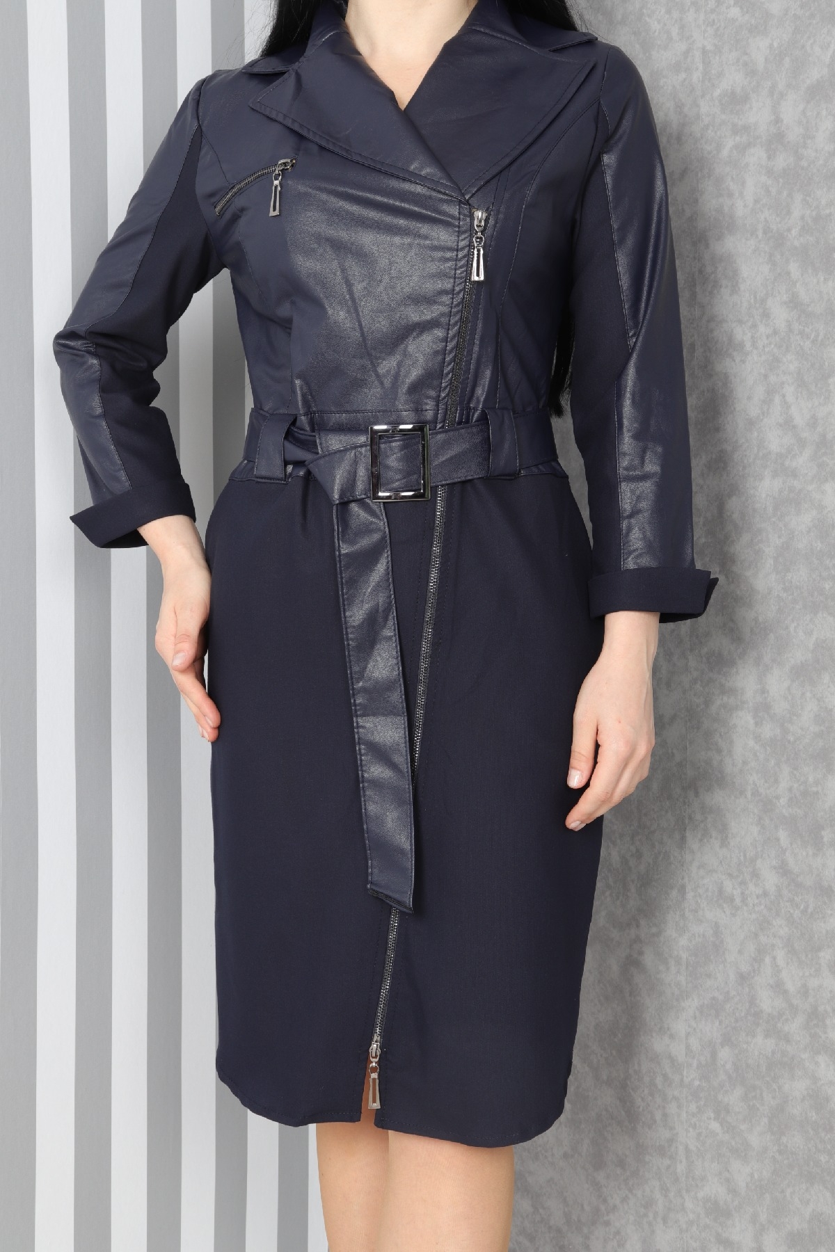 Casual Dresses-Dark Blue
