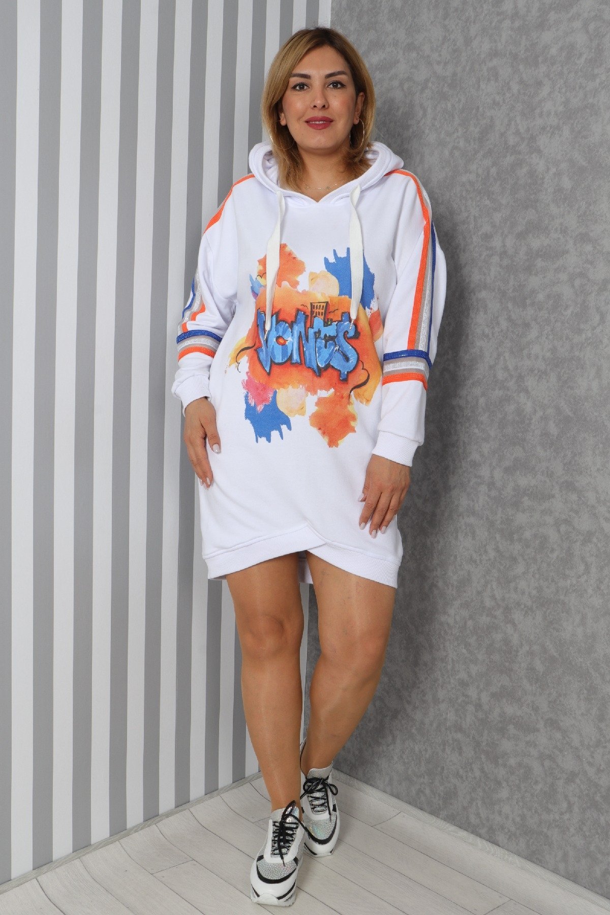 Günlük Elbiseler-Beyaz