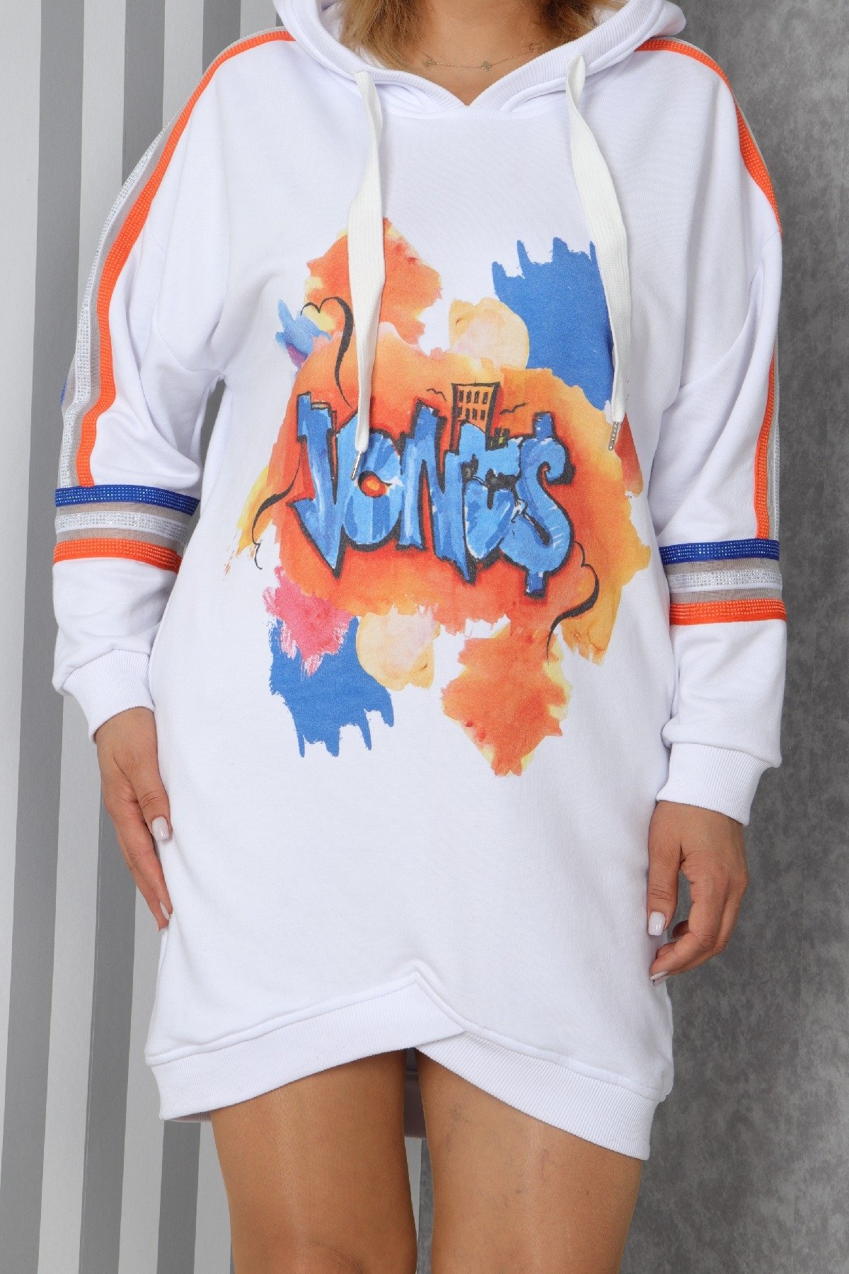 Günlük Elbiseler-Beyaz