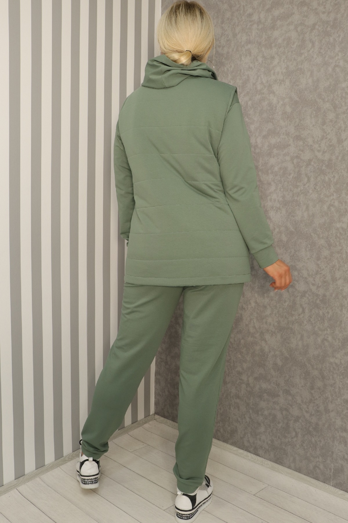 Women's 3 Piece Suits-Petrol Green