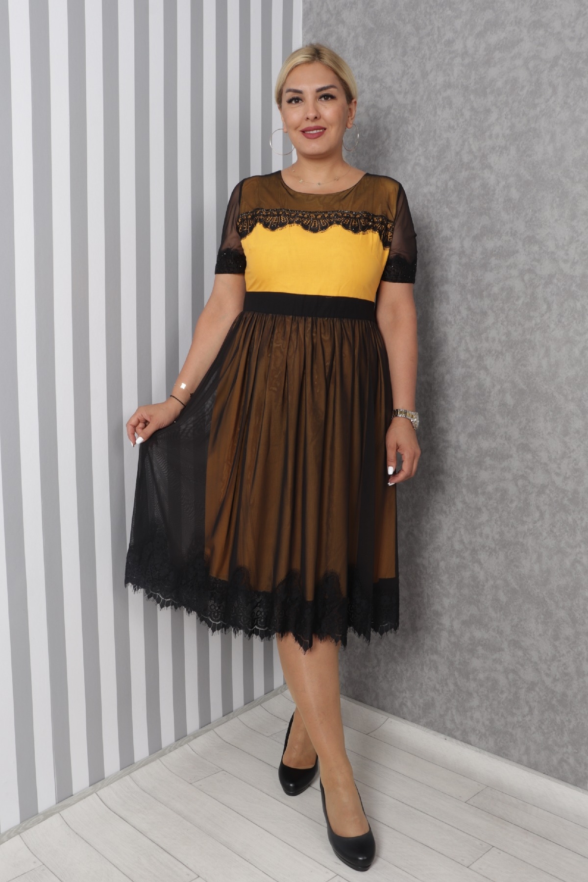 Evening Dress-Yellow