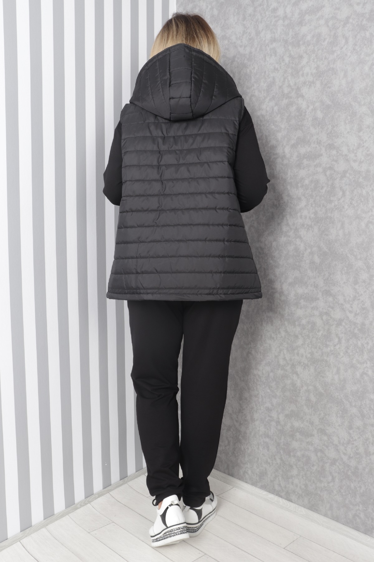 Women's 3 Piece Suits-Black