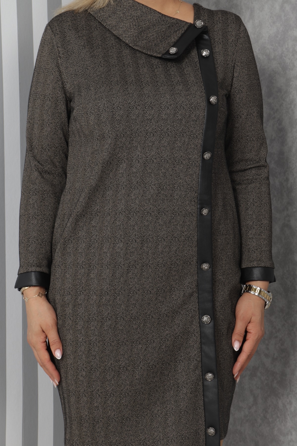Casual Dresses-Brown
