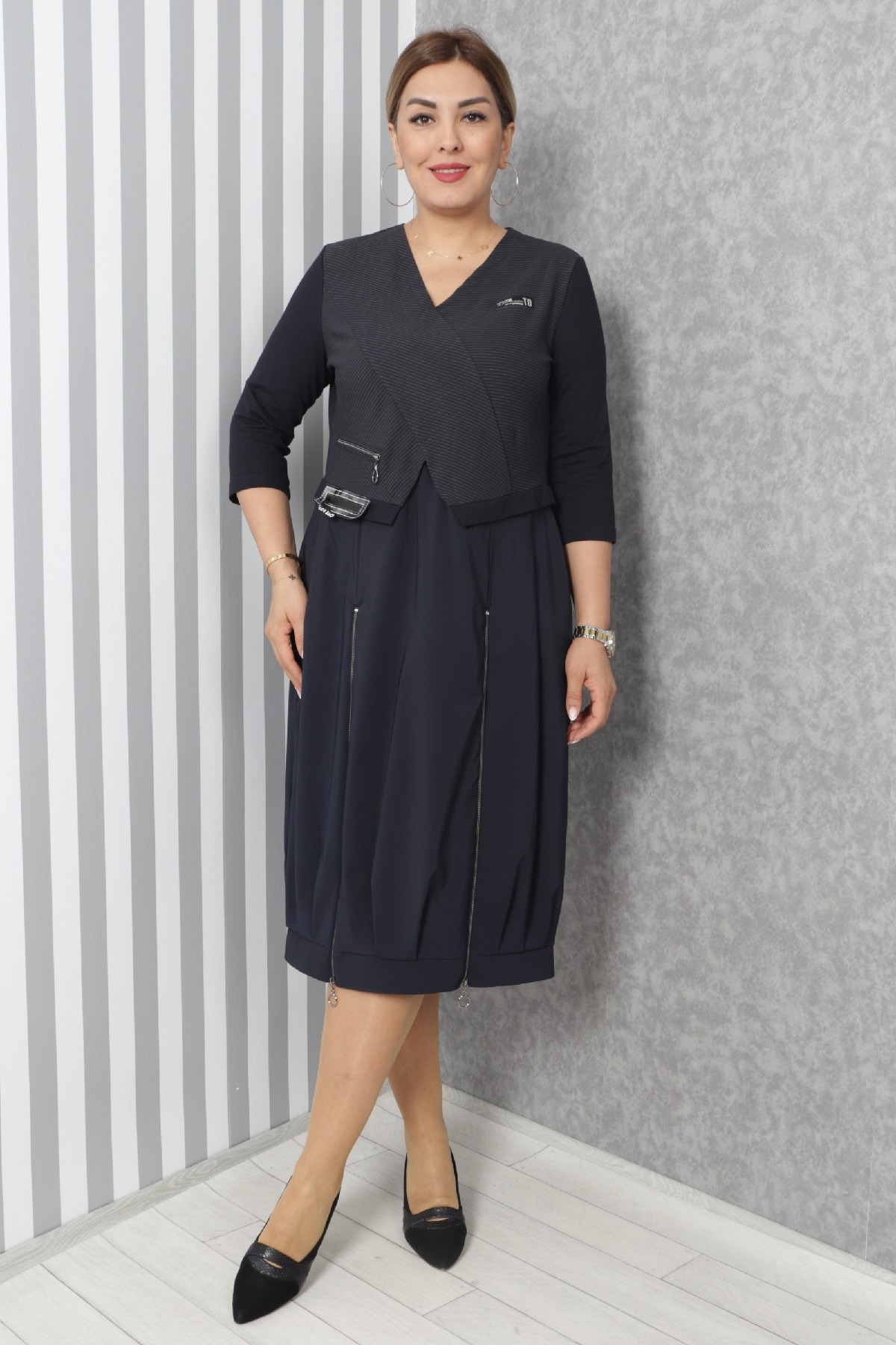 Casual Dresses-Dark Blue
