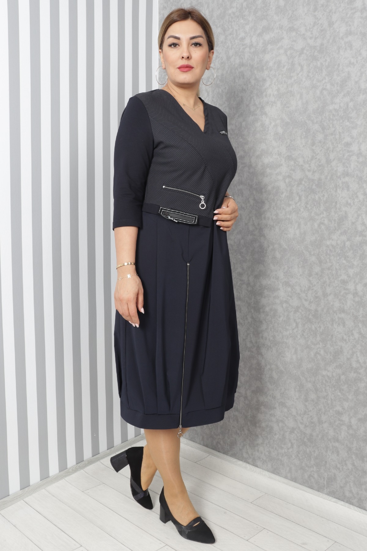 Casual Dresses-Dark Blue