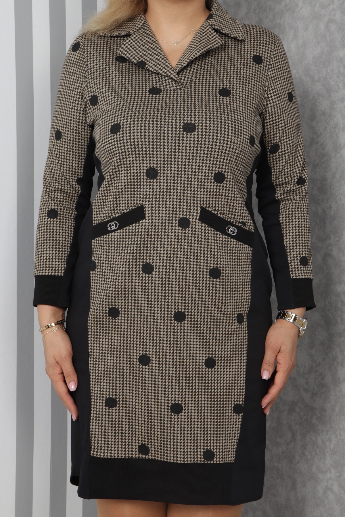 Casual Dresses-Brown