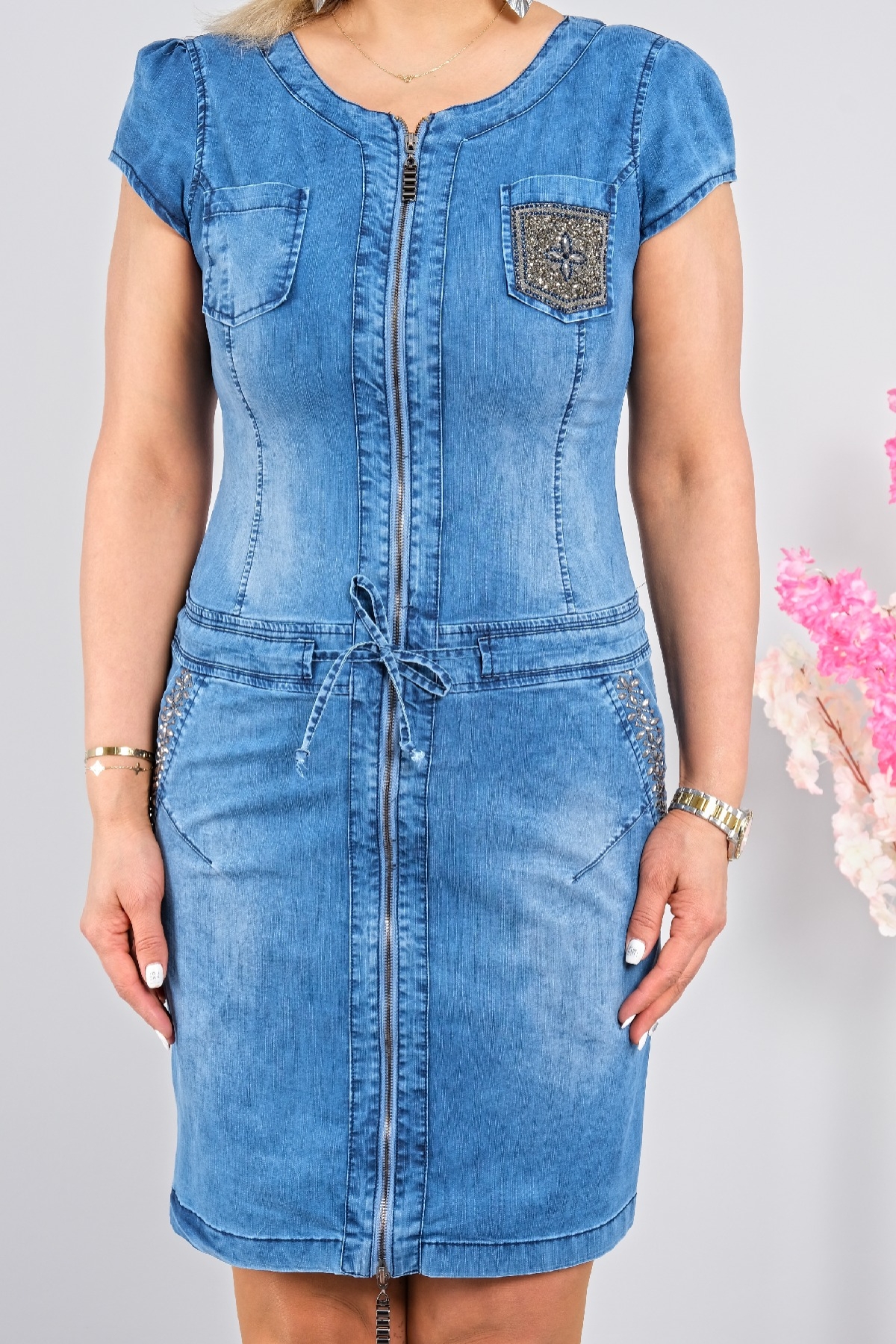 Casual Dresses-Blue