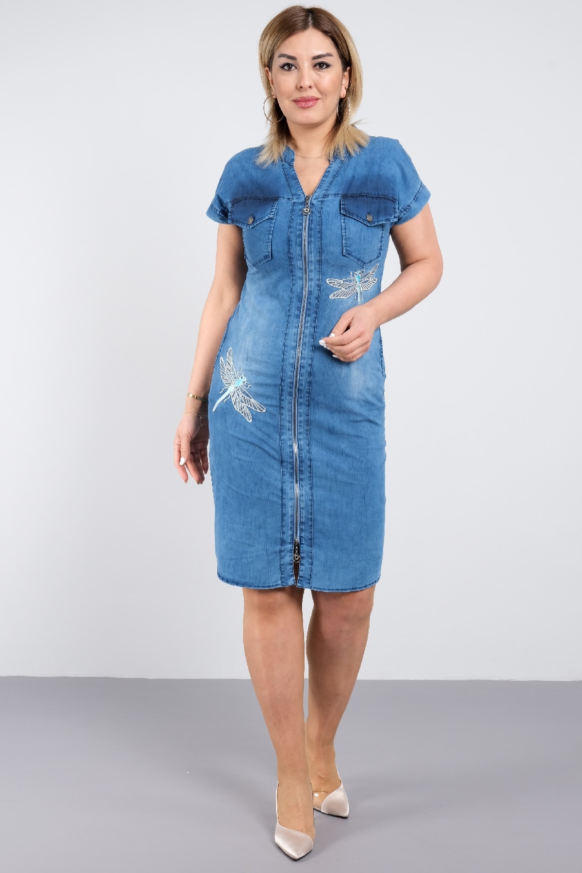 Casual Dresses-Blue