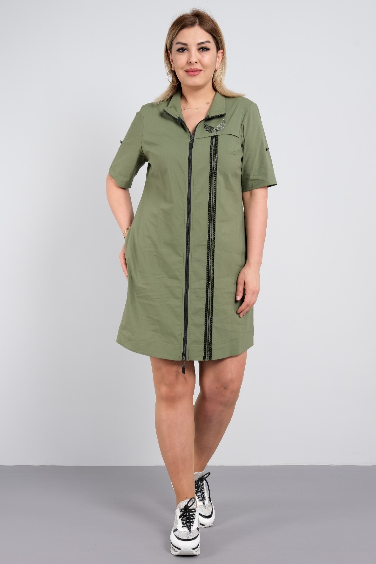 Casual Dresses-Khaki