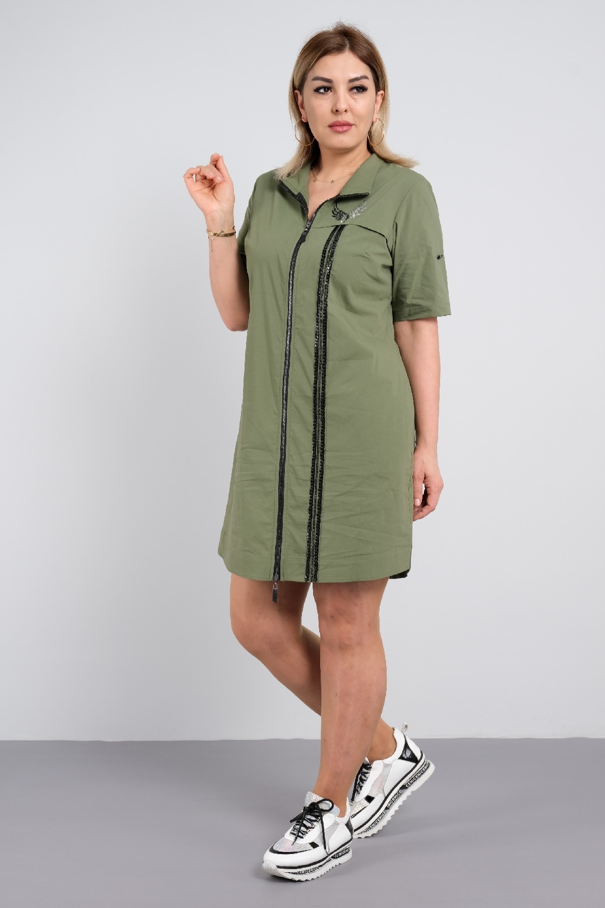 Casual Dresses-Khaki
