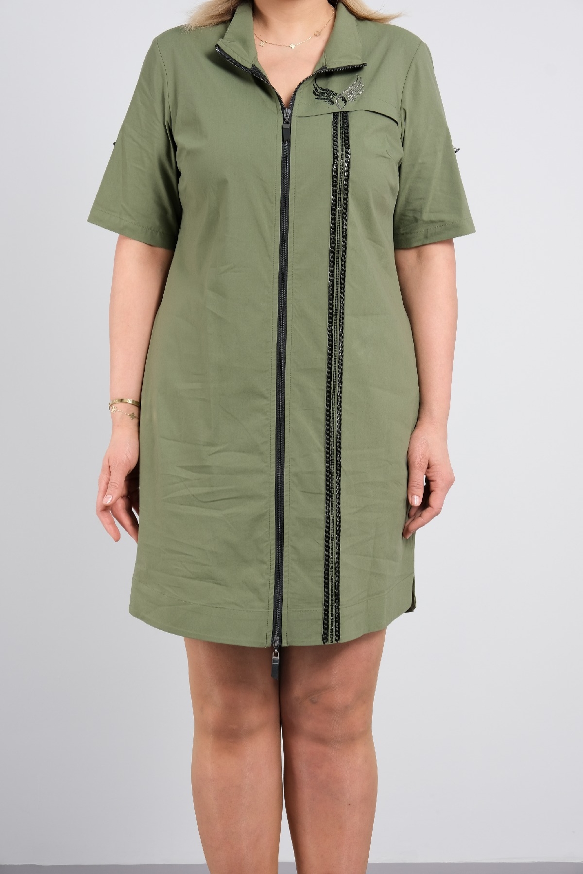 Casual Dresses-Khaki