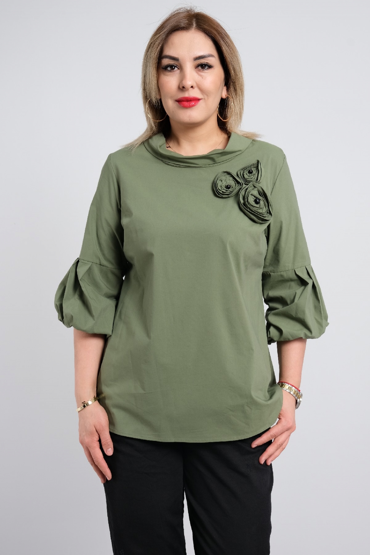 Blouses-Khaki