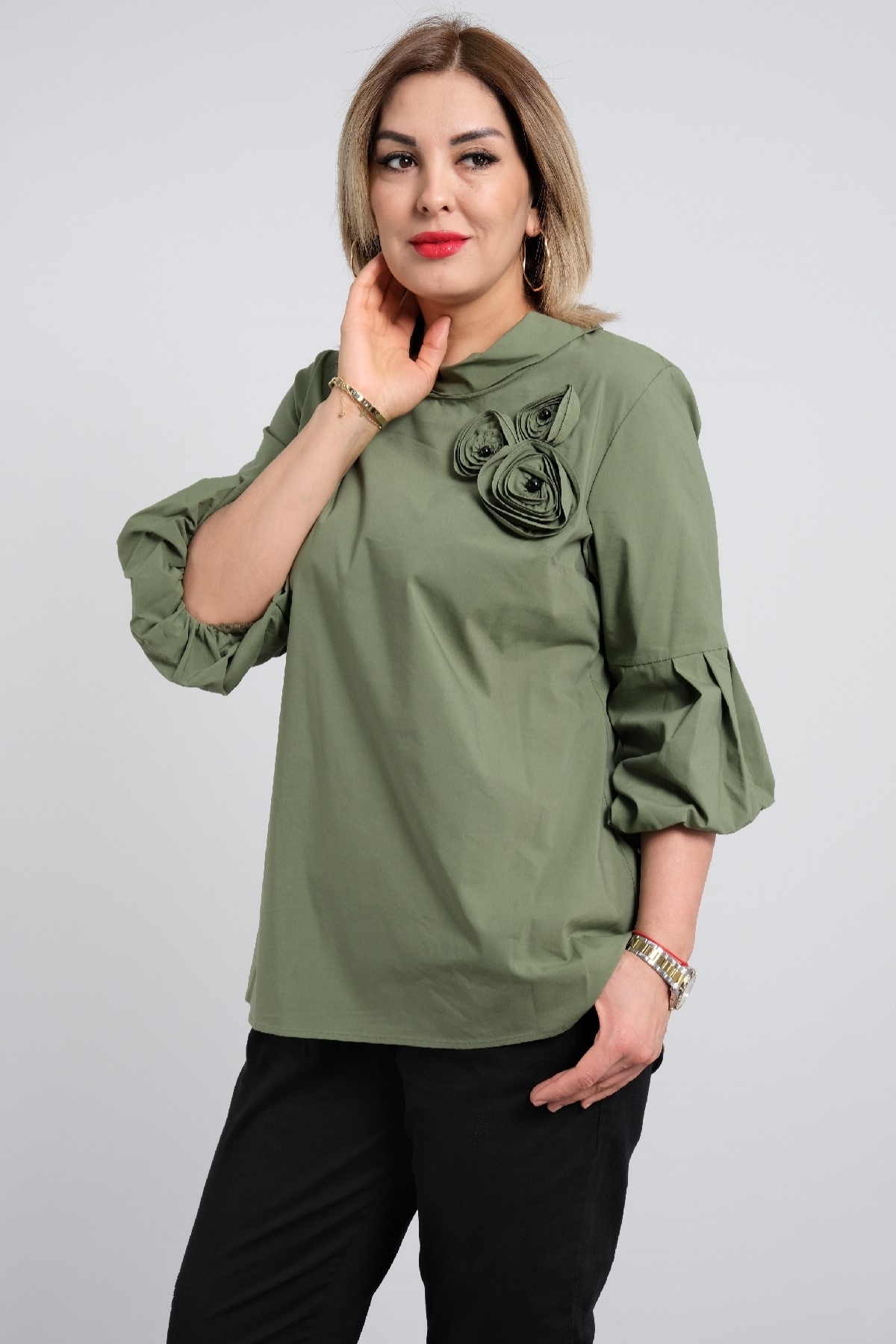 Blouses-Khaki