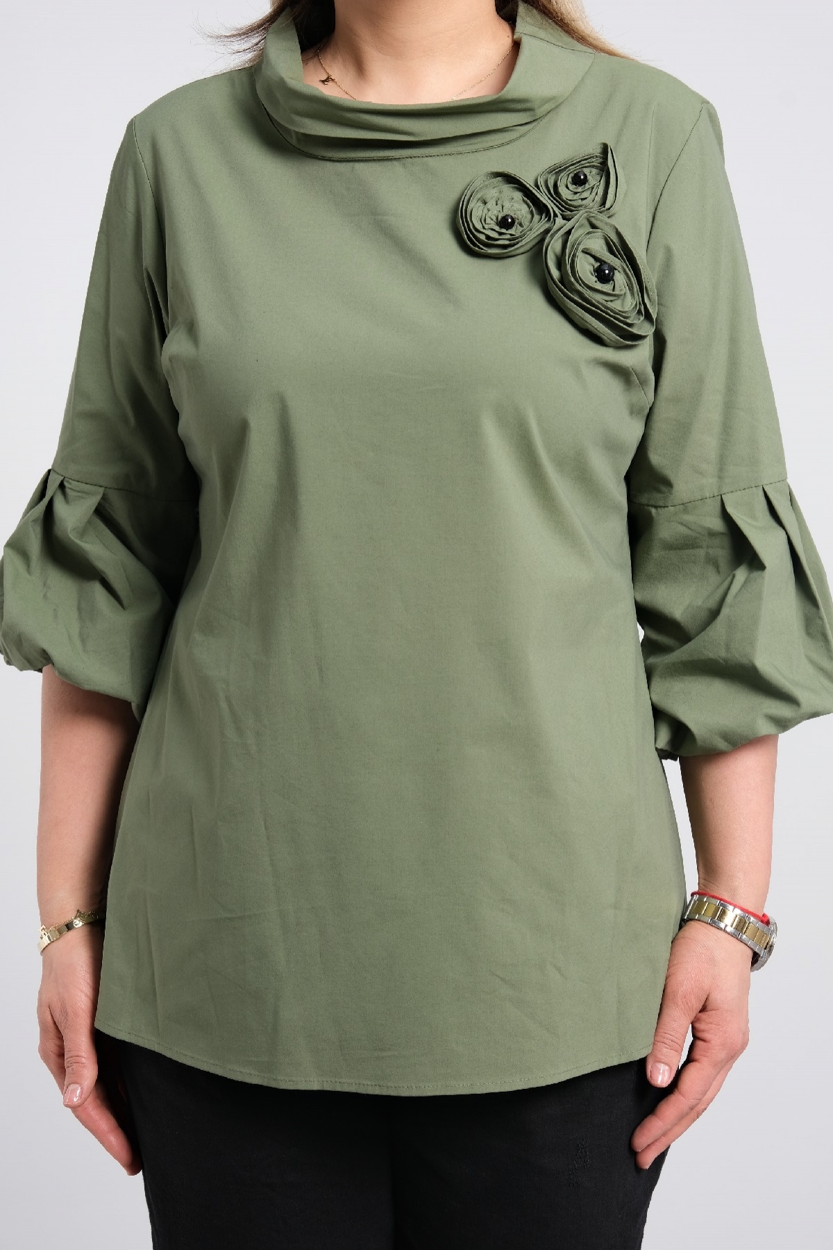 Blouses-Khaki