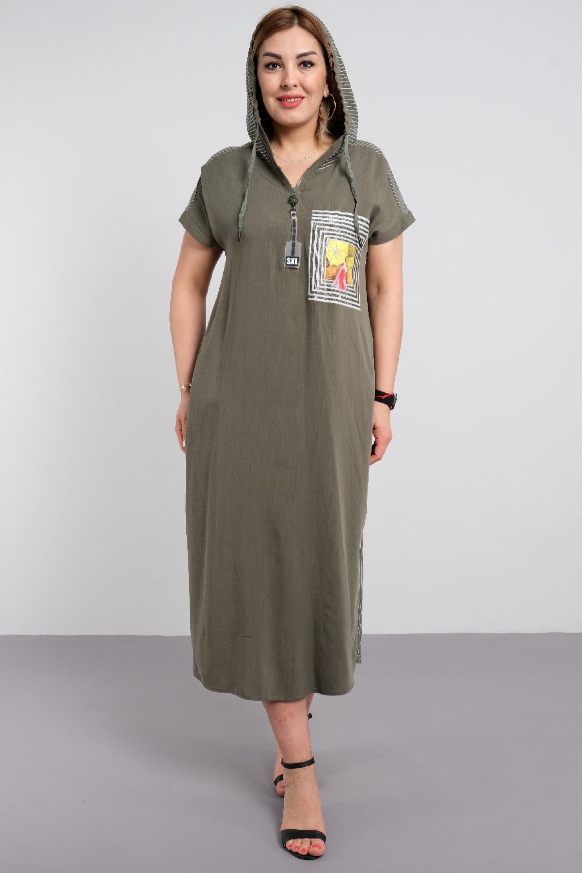 Casual Dresses-Khaki