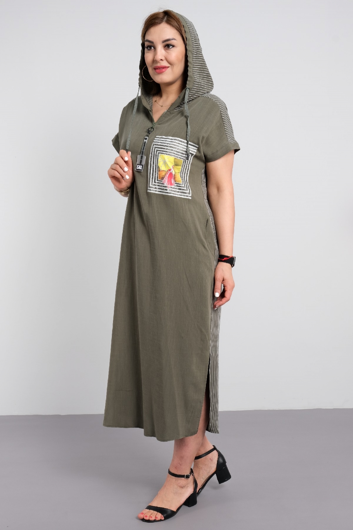 Casual Dresses-Khaki