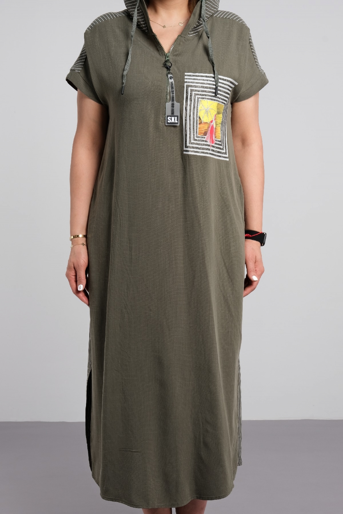 Casual Dresses-Khaki