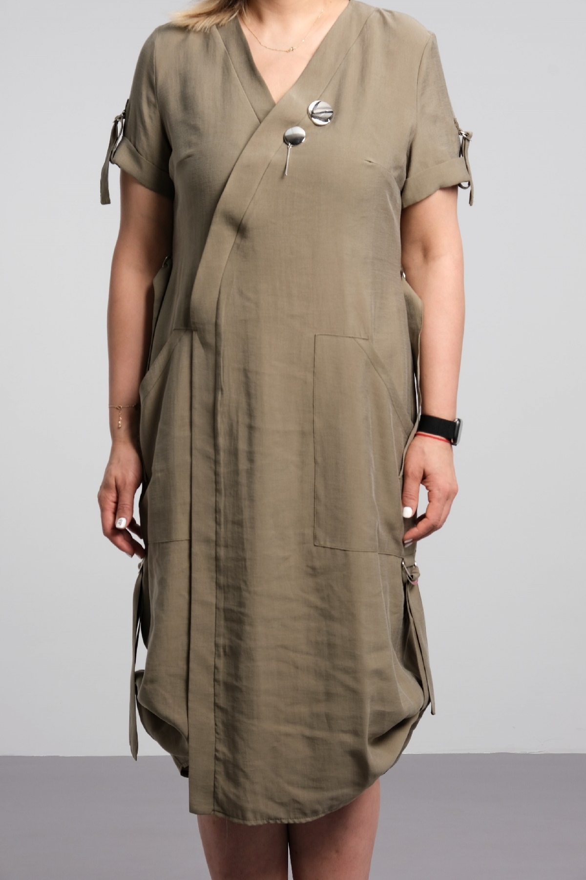 Casual Dresses-Khaki
