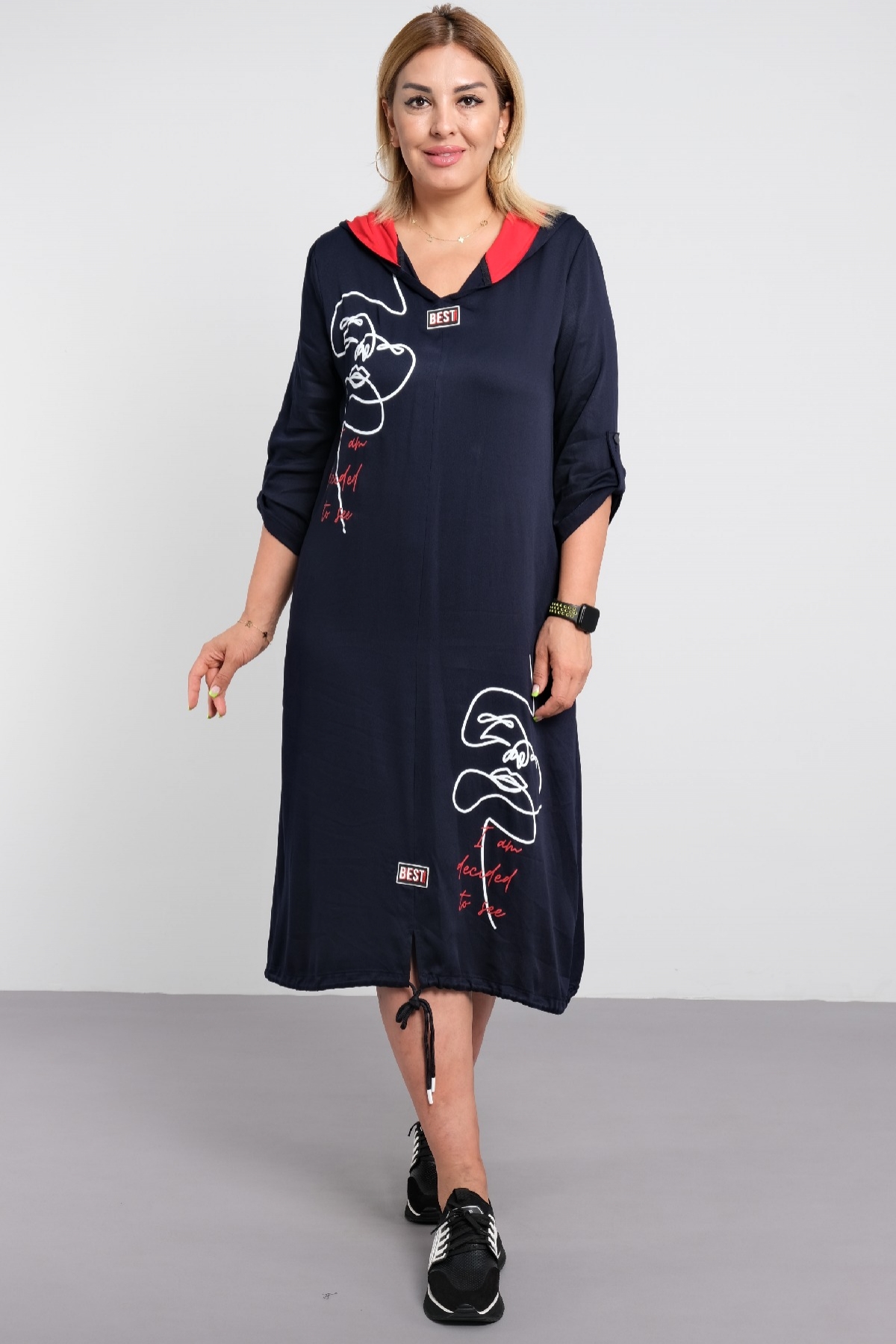 Casual Dresses-Dark Blue