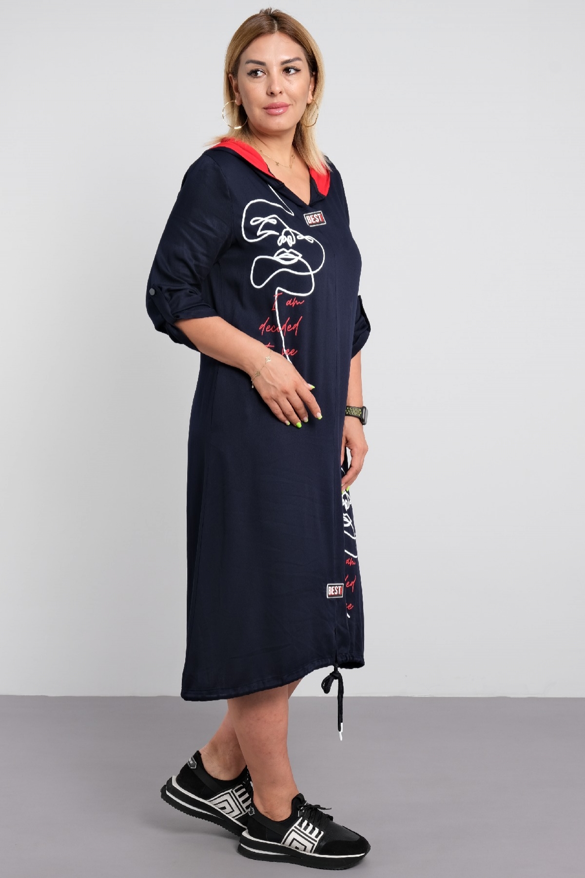 Casual Dresses-Dark Blue