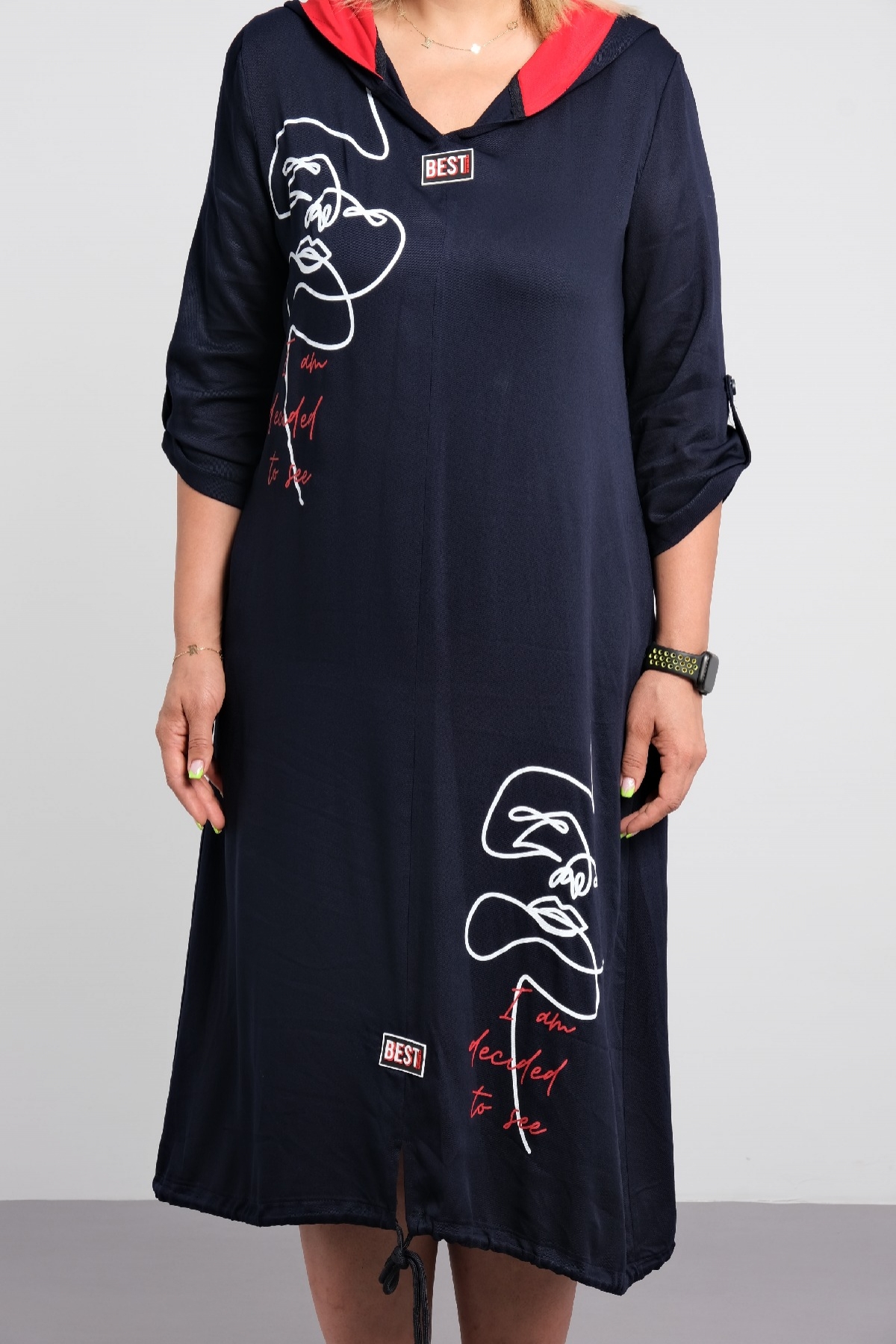 Casual Dresses-Dark Blue