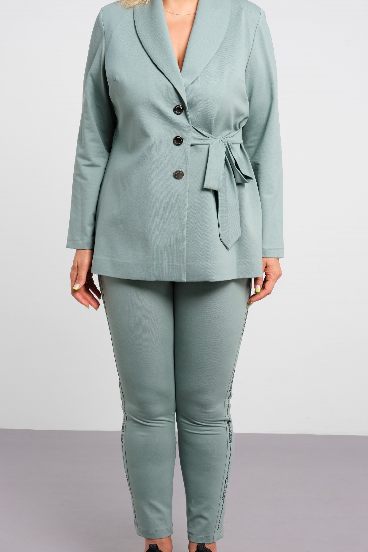 Two-Piece Suit-Petrol Green