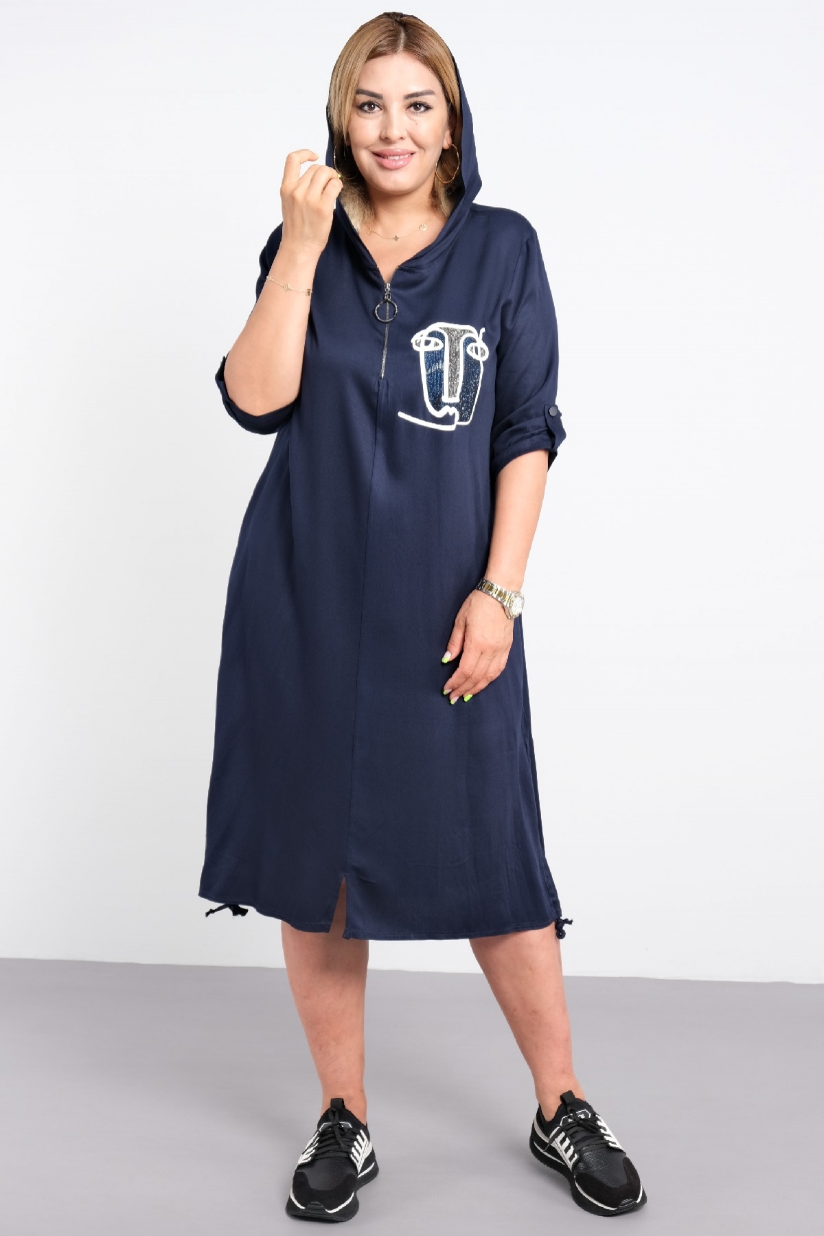 Casual Dresses-Dark Blue