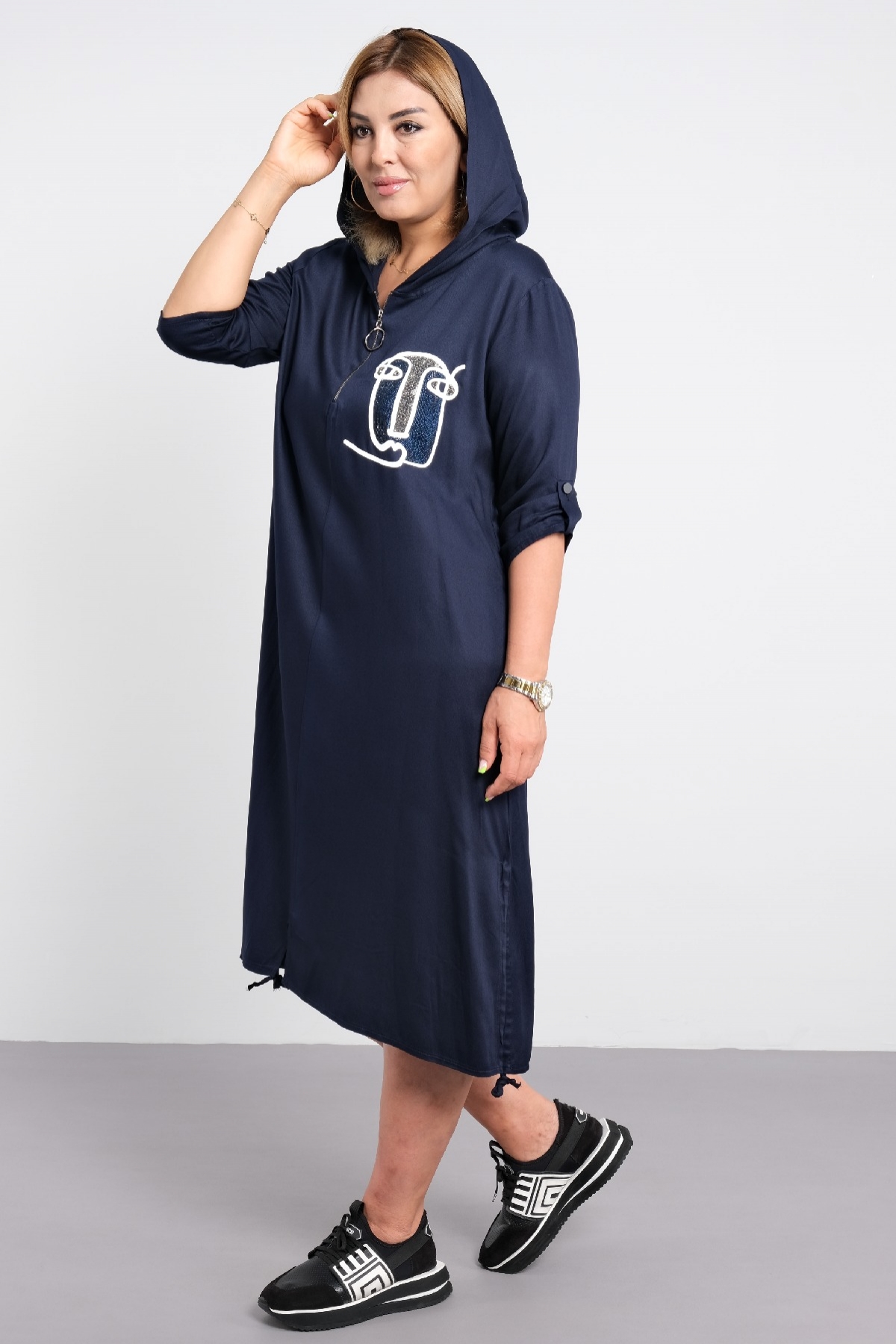 Casual Dresses-Dark Blue