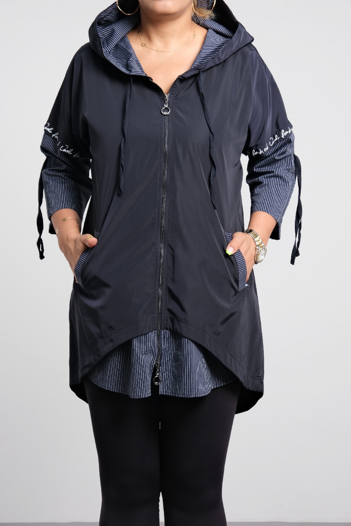 Trench Coats-Dark Blue