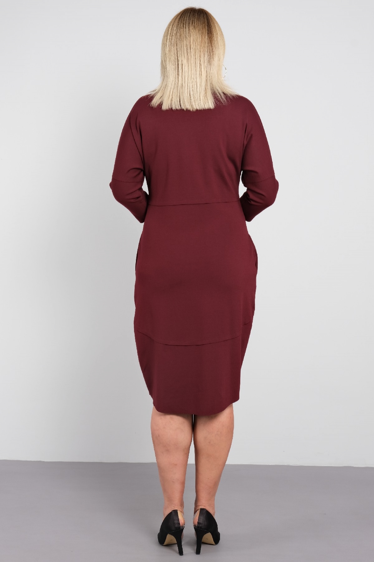 Casual Dresses-Claret Red
