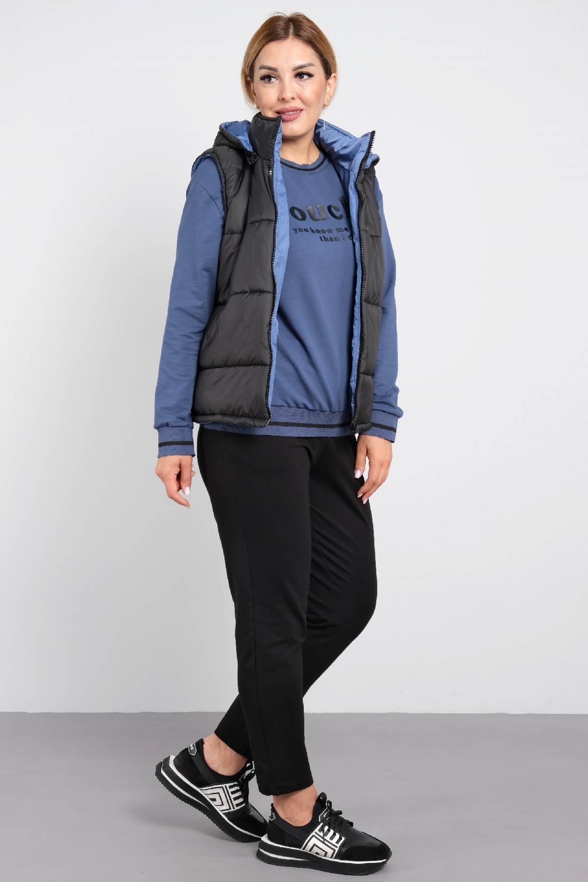 Women's 3 Piece Suits-Blue