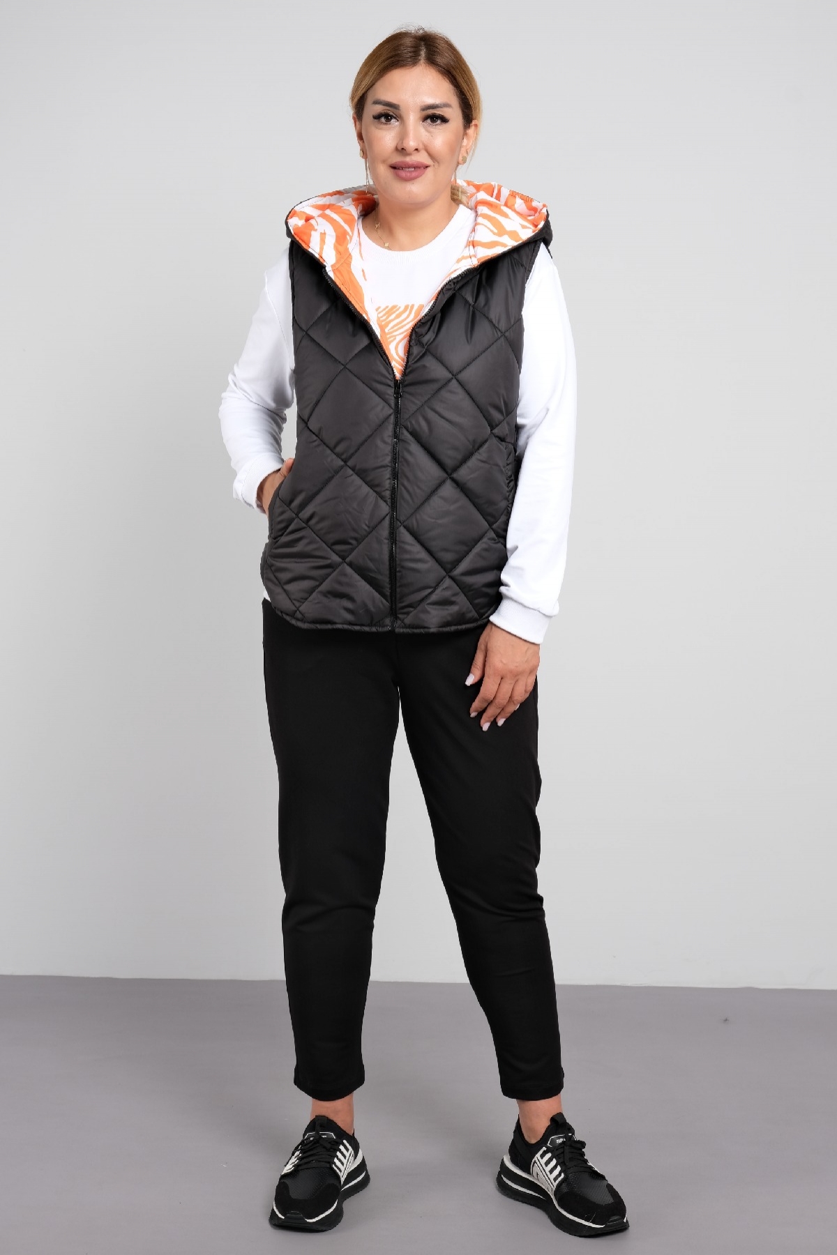 Women's 3 Piece Suits-Orange