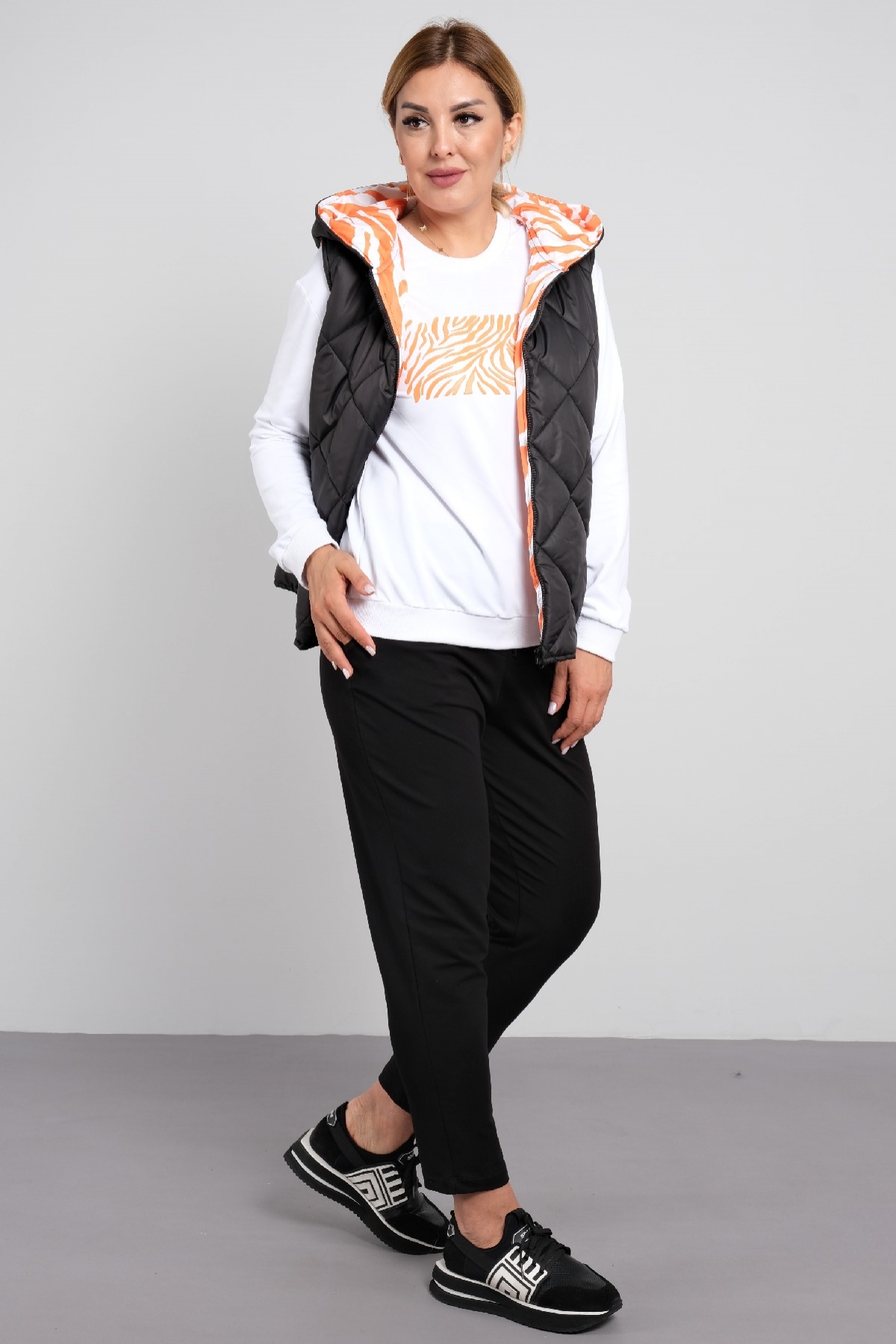 Women's 3 Piece Suits-Orange