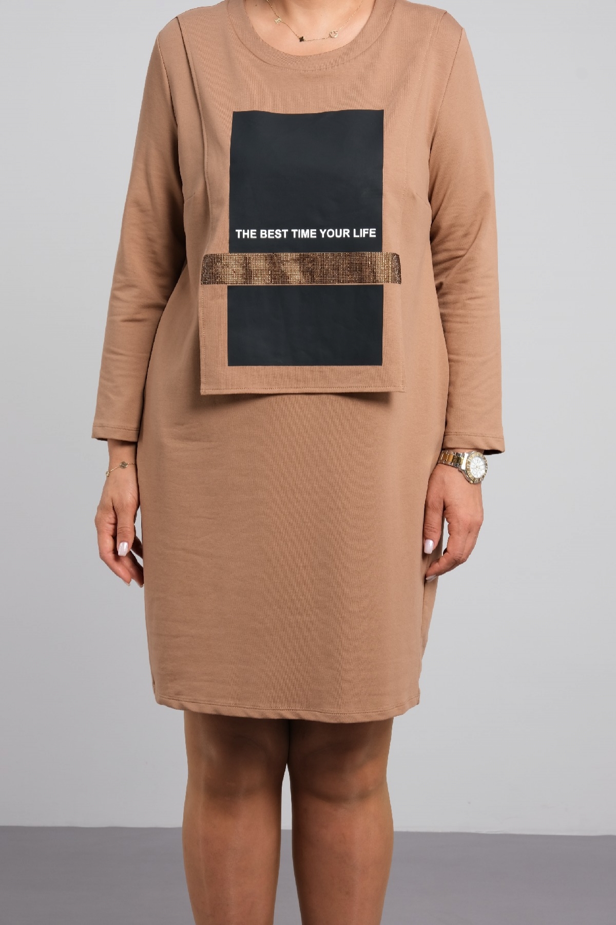 Casual Dresses-Mink