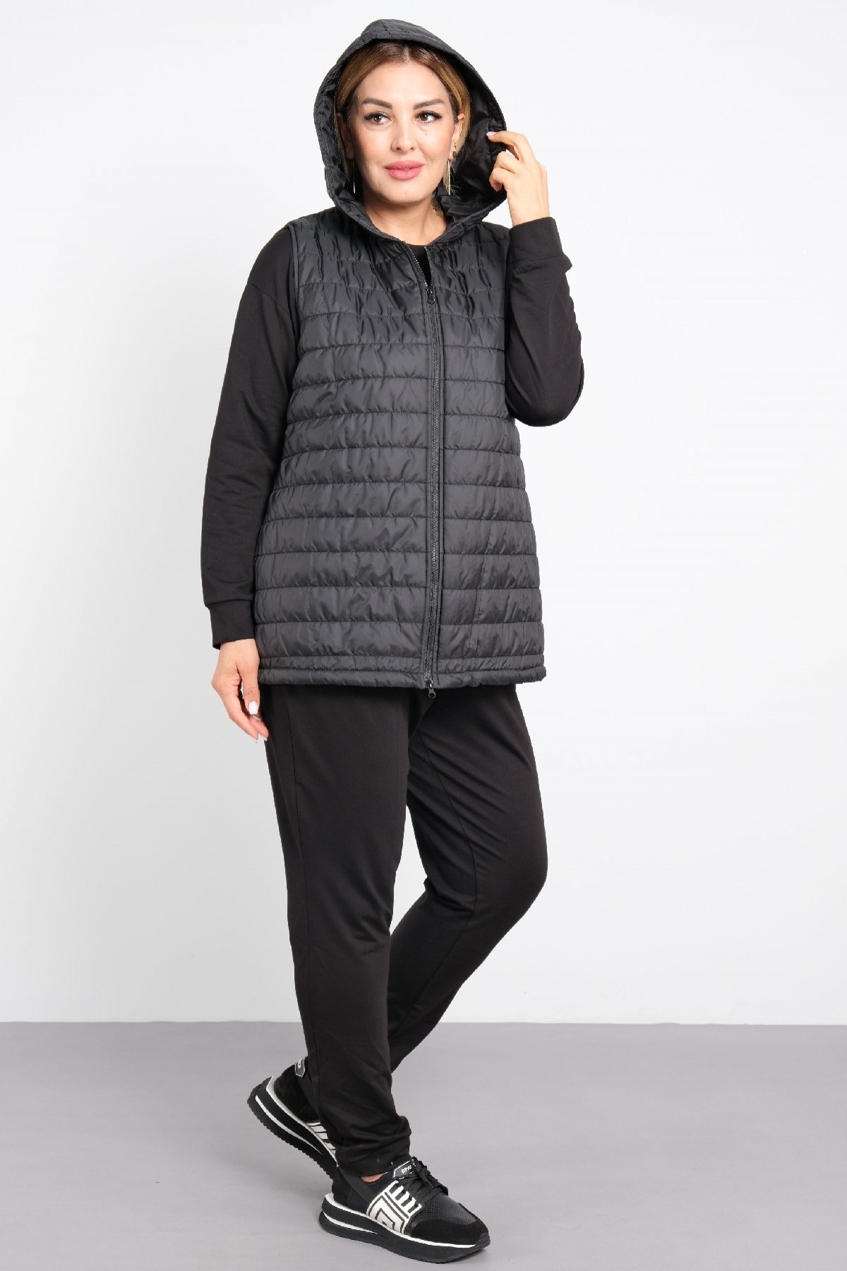 Women's 3 Piece Suits-Black