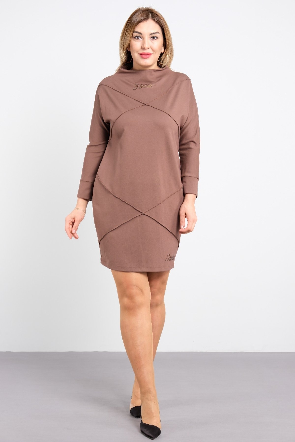 Casual Dresses-Brown