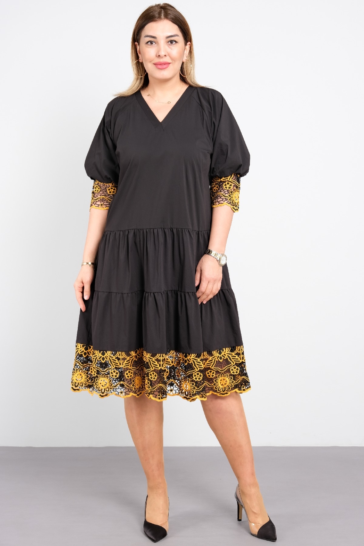 Casual Dresses-Yellow