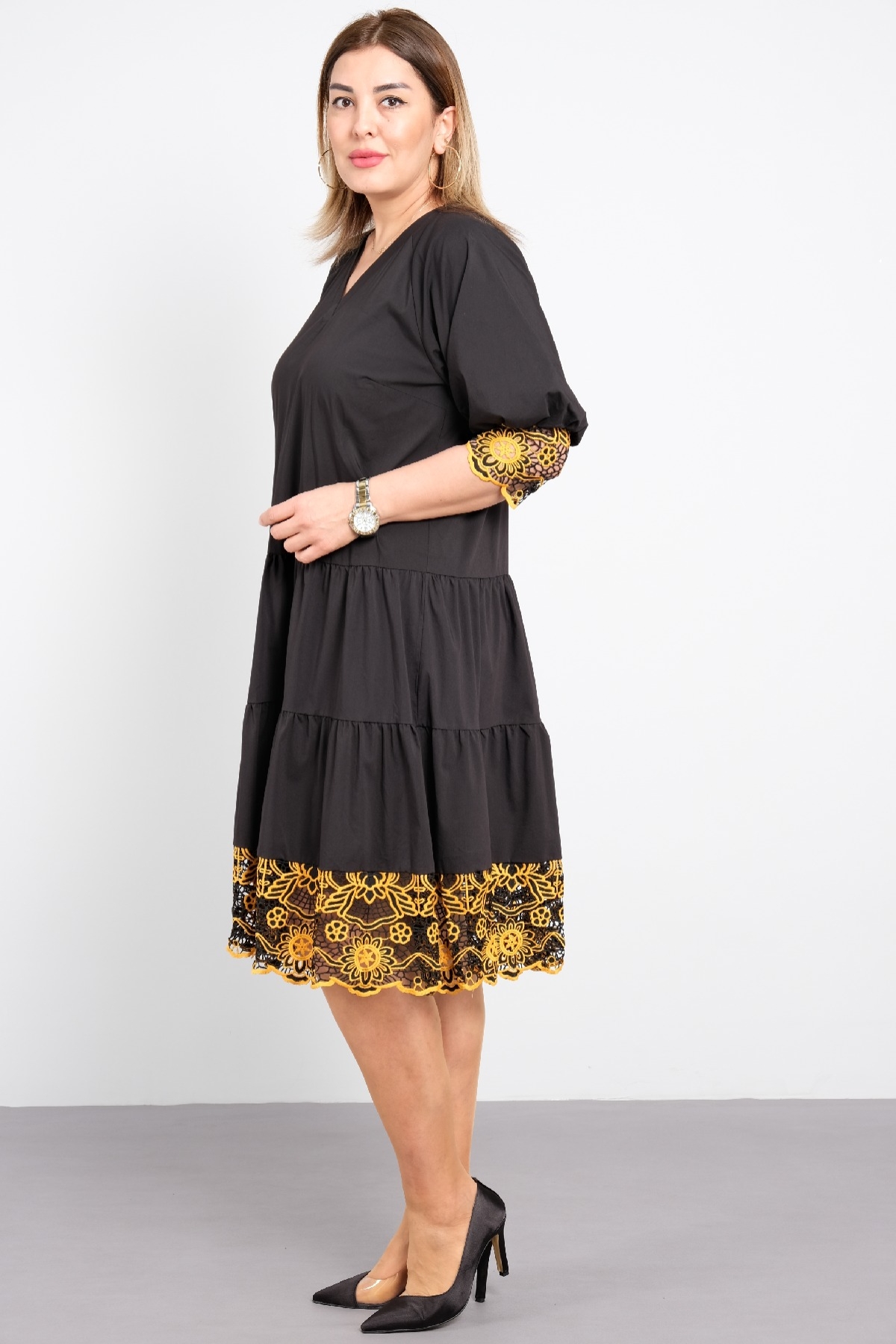 Casual Dresses-Yellow