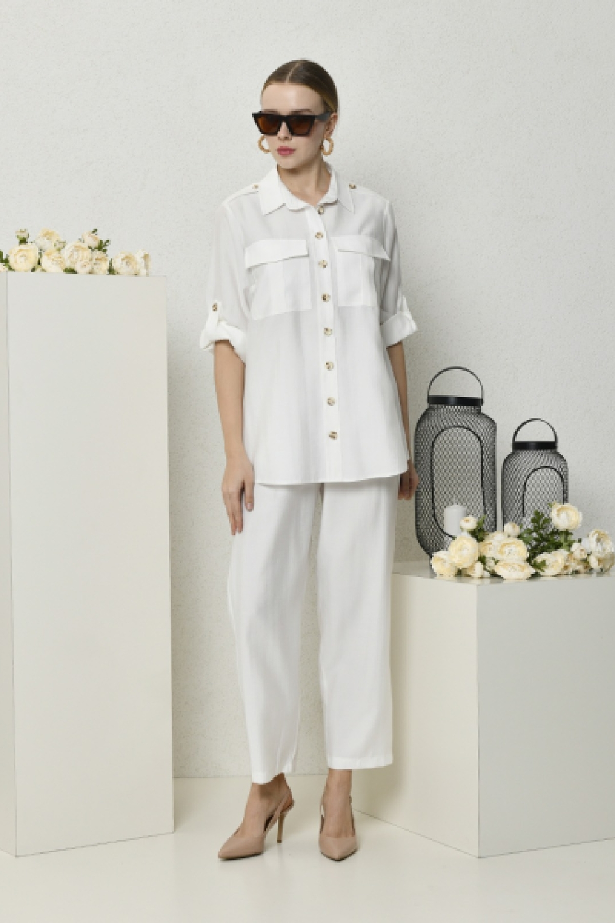 Two-Piece Suit-White