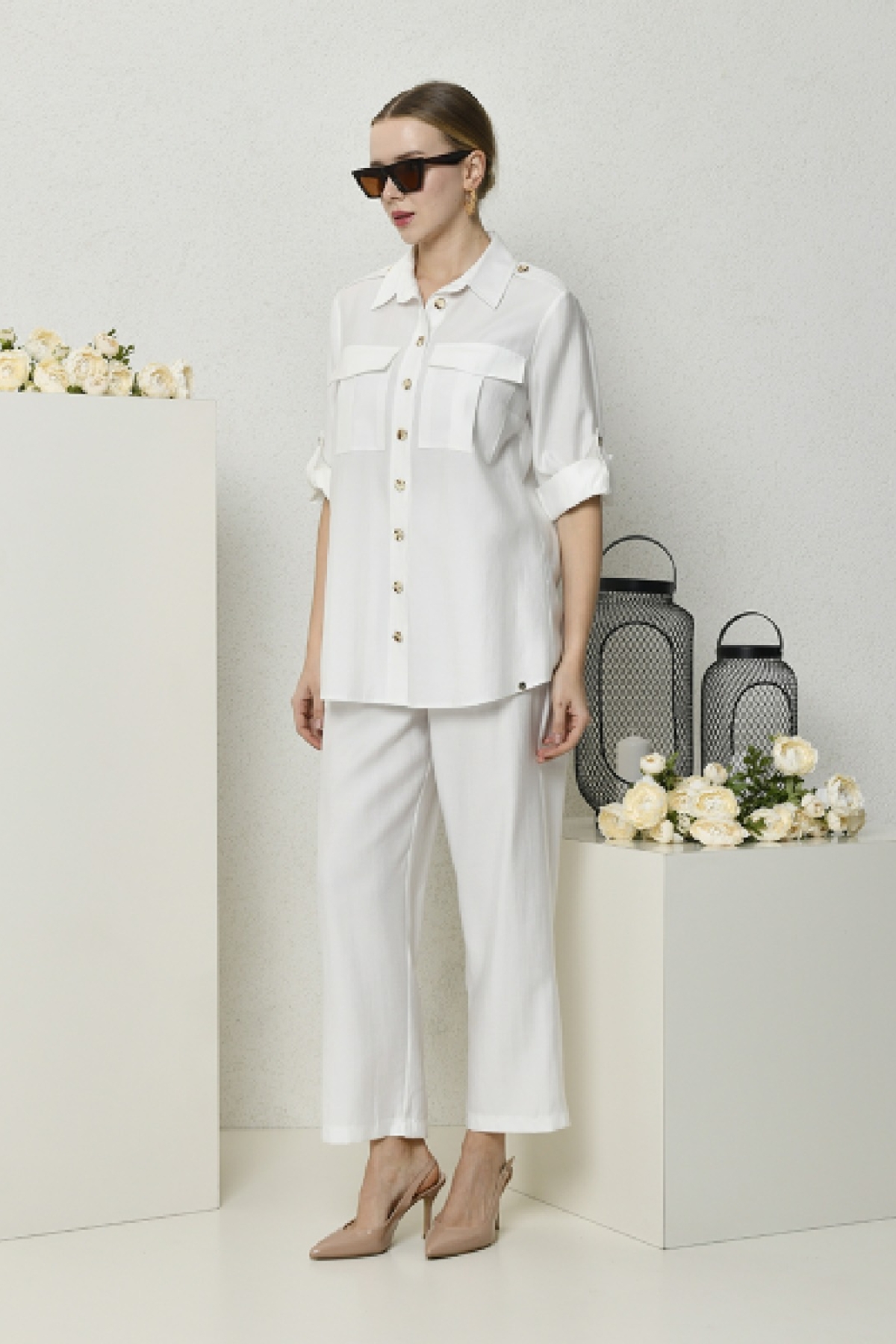 Two-Piece Suit-White