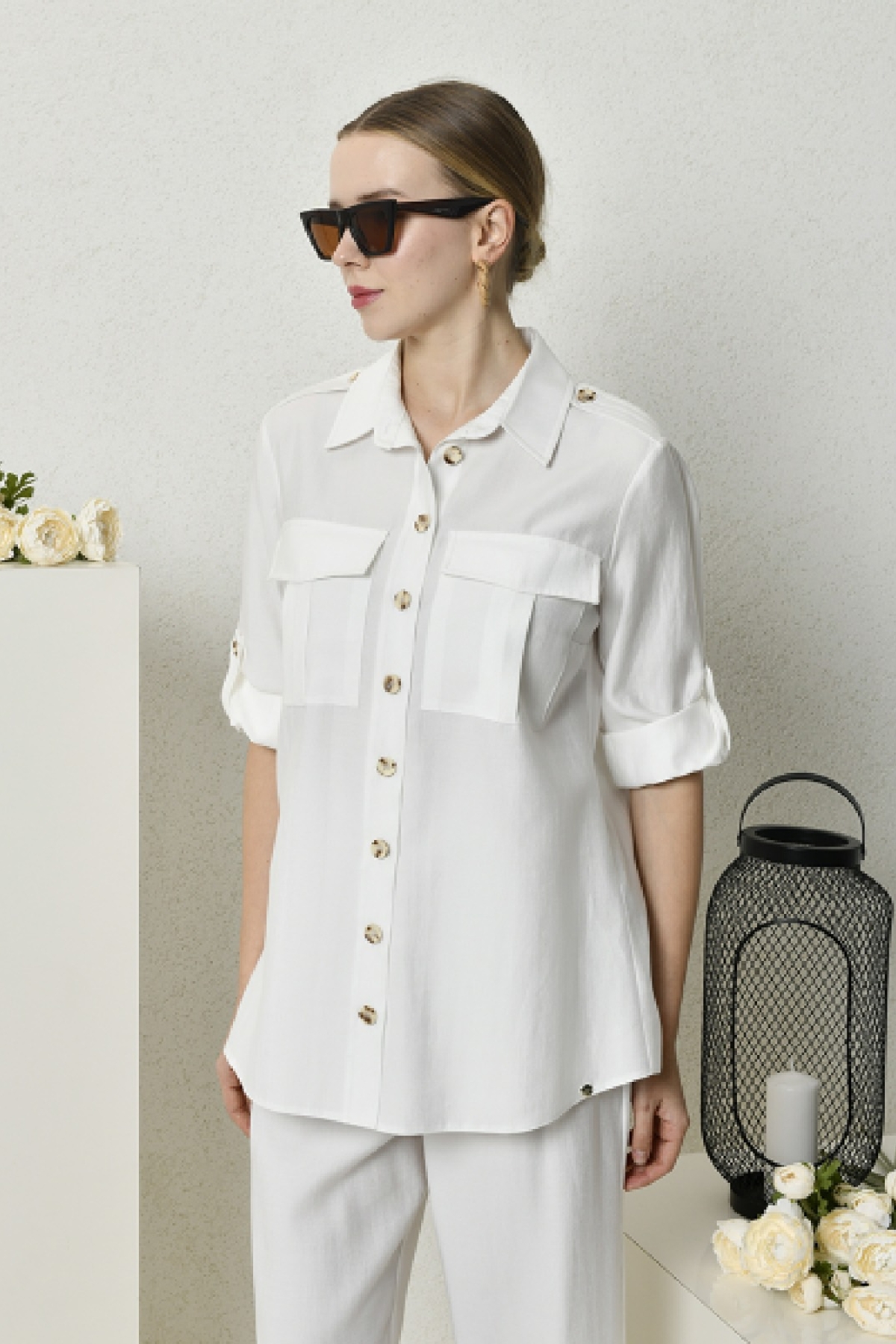 Two-Piece Suit-White
