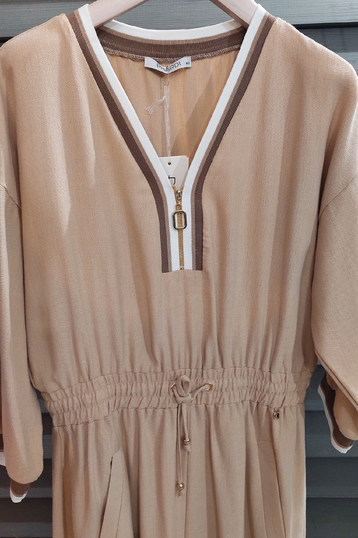 Casual Dresses-Beige