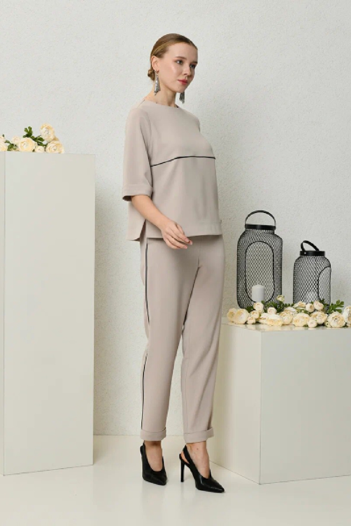Two-Piece Suit-Beige
