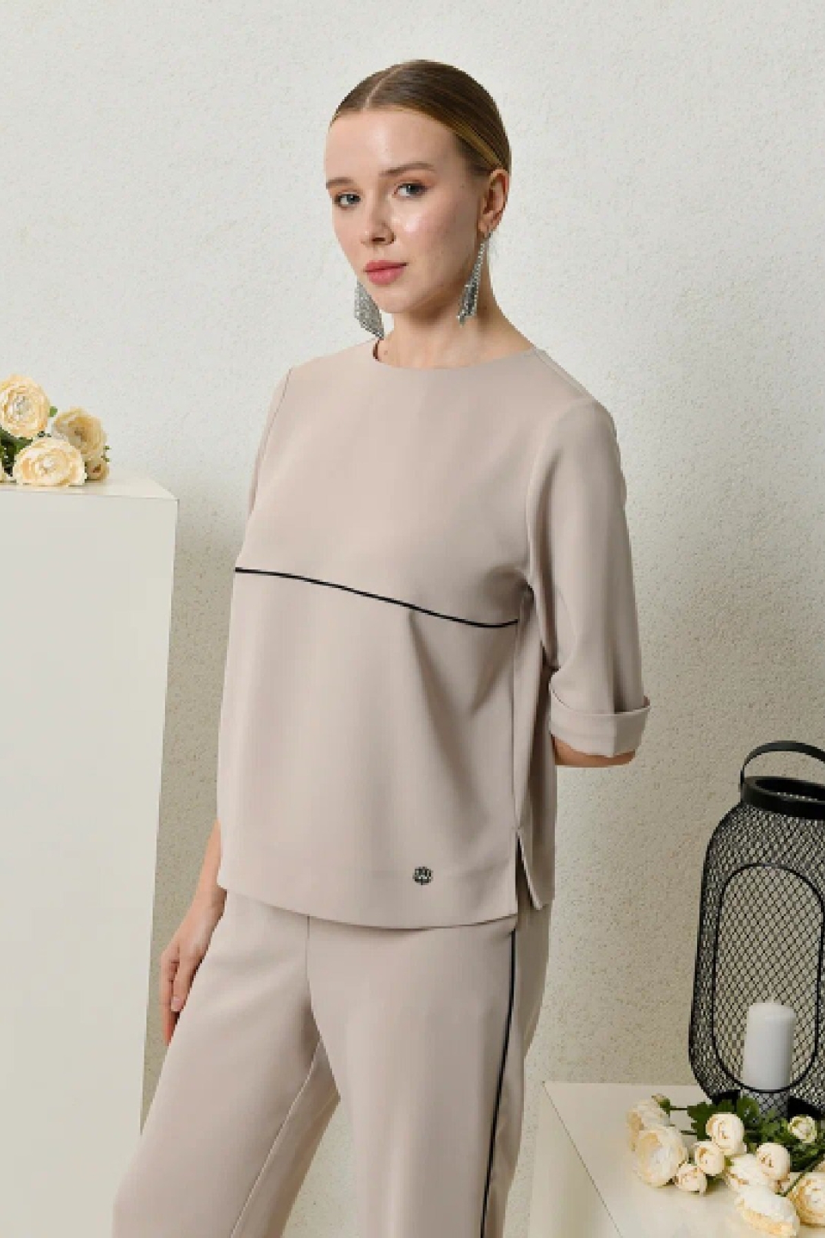 Two-Piece Suit-Beige