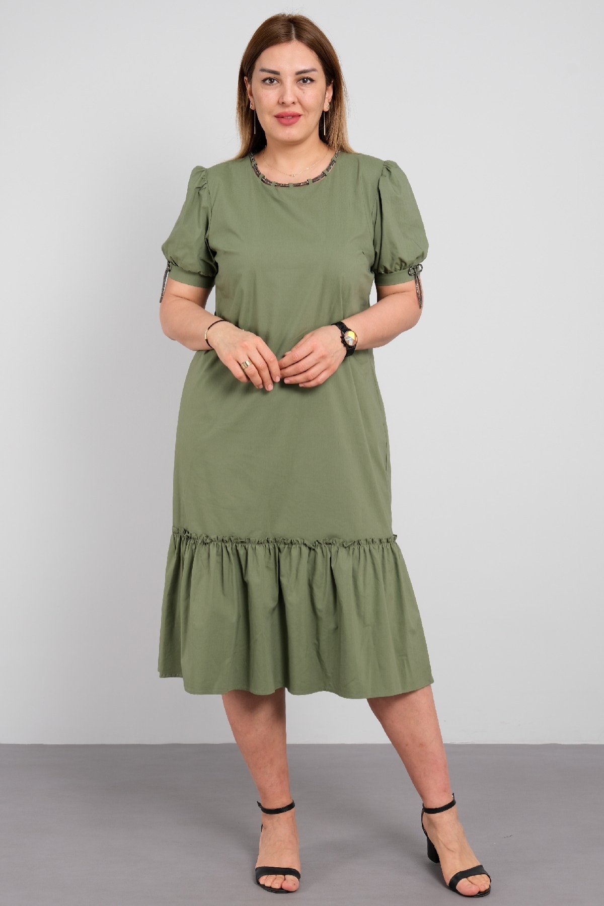 Casual Dresses-Khaki