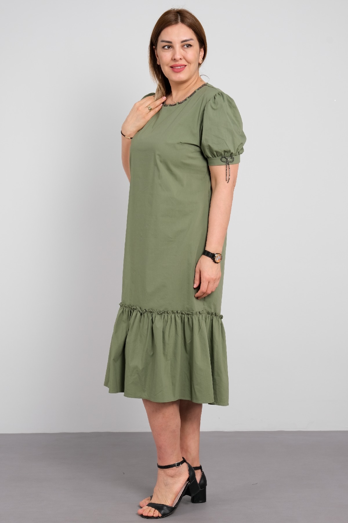 Casual Dresses-Khaki