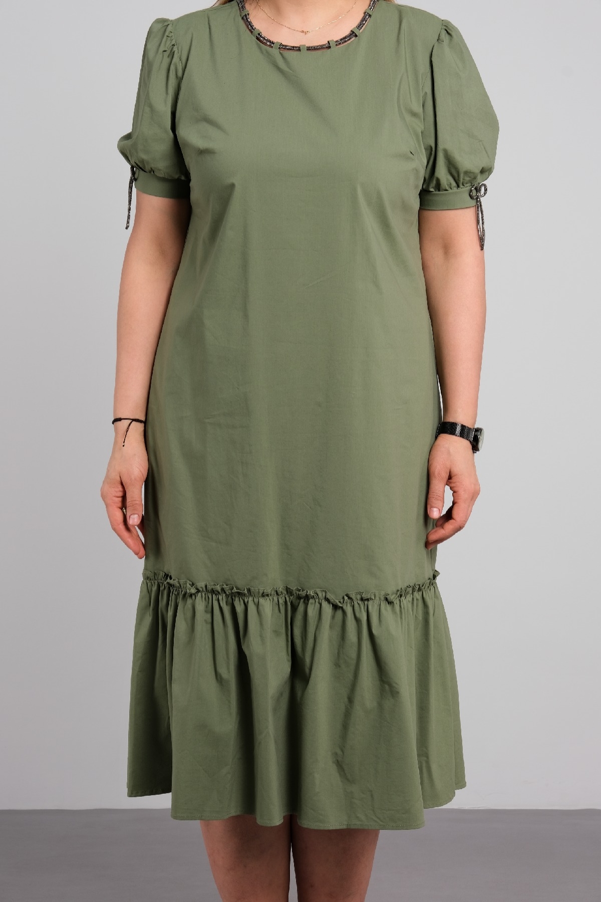 Casual Dresses-Khaki